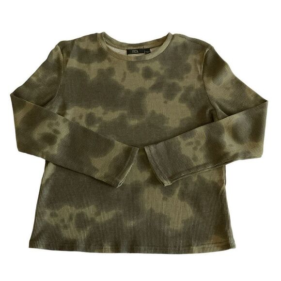RDI Top Shirt Pullover Camouflage Crew Neck Green Light Green Women Size Small - Picture 7 of 9